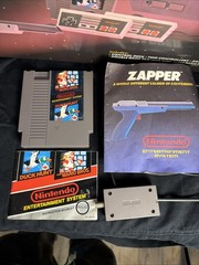 Nintendo NES Action Set Complete in Box, w Light Gun, 2 Controllers, Not Working