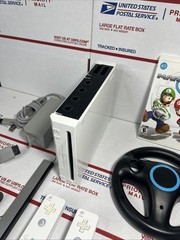 Nintendo Wii Bundle + MARIO KART + PAPER MARIO -+ Wheels – NEXT DAY – WARRANTY