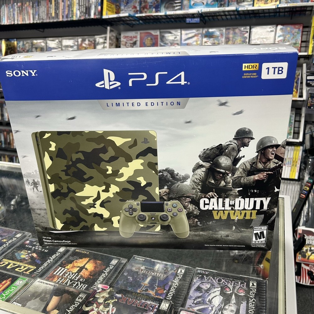 🔥 Camo PS4 Slim Console – Call Of Duty WWII WW2 – Playstation 4 Limited Sealed