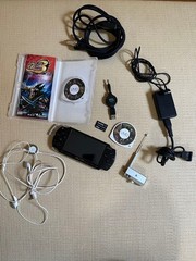 Sony PSP-1000 Black Console Set w/ AC Adapter, 2 Games & Accessories Used