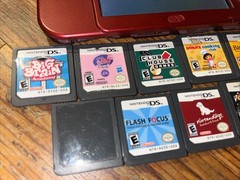 Nintendo New 3DS XL Red Console USA w/Charger + Stylus + Games ** READ ** Dead P