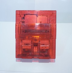 Transparent Clear Red Super Nintendo SNES Retro Video Game Console SNS-001