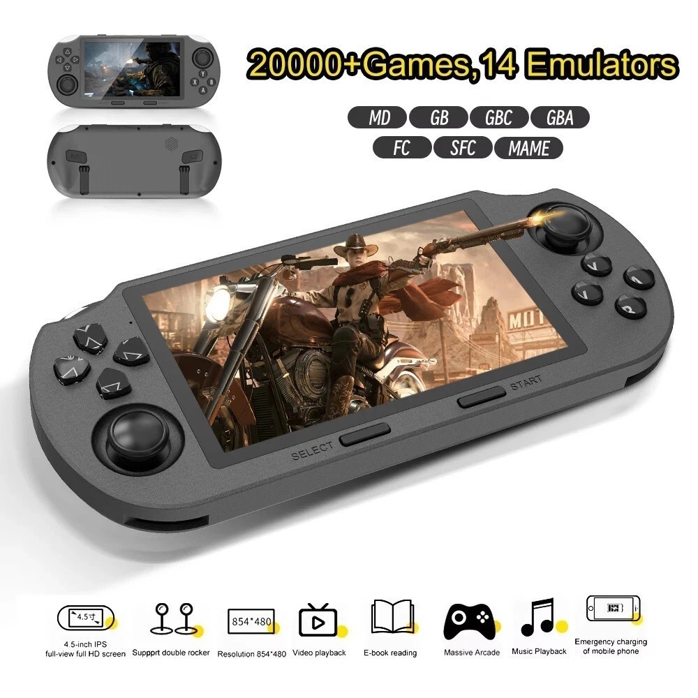 SF3000 Retro Handheld Game Console 4.5 Inch IPS Screen Preloaded 20000+ Games