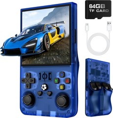 R36MAX Retro Handheld 4.0 IPS 18000+ Games Blue 64GB