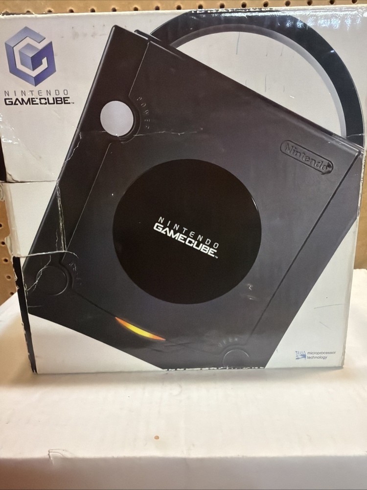 Nintendo GameCube Black Console In Box No Paperwork WORKING