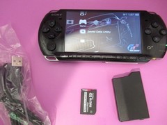 PSP 3000 Gran Turismo Edition – RARE PSP 128GB ARK-4 cable/battery/ new LCD VG!