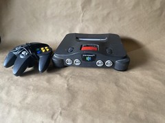 Nintendo 64 Charcoal Gray With Controlle And Memory Expansion Pack