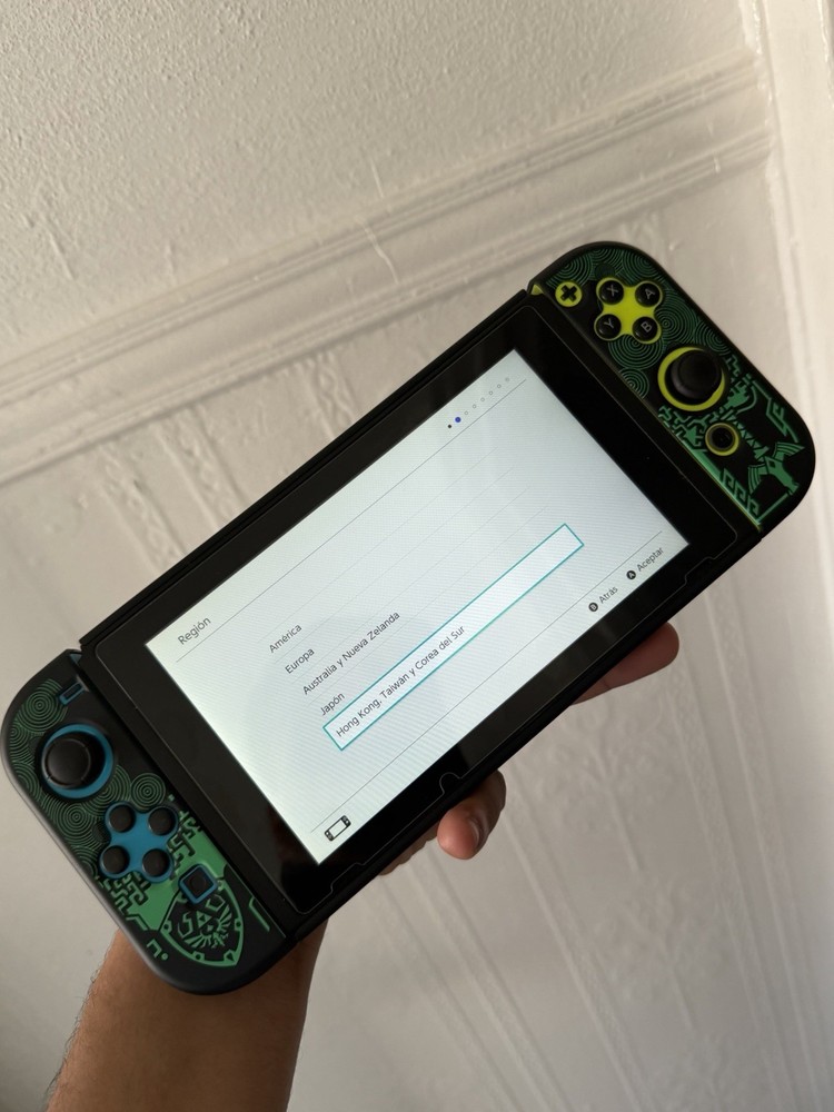 Nintendo Switch with Neon Blue and Neon Yellow Joy-Con (HAC-001-01)
