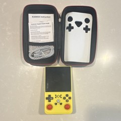 Shenzhen Xi Fan Technology R36 MAX Yellow Handheld Game Console w/ Case