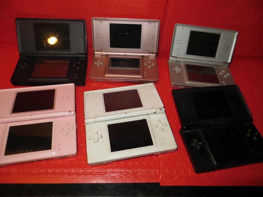 Lot Of 6 Nintendo DS Lite US Version Handheld Consoles – Six Unite For Repair