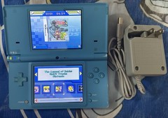 Nintendo DSi Blue Handheld w Charger Games Bundle Pokemon & More
