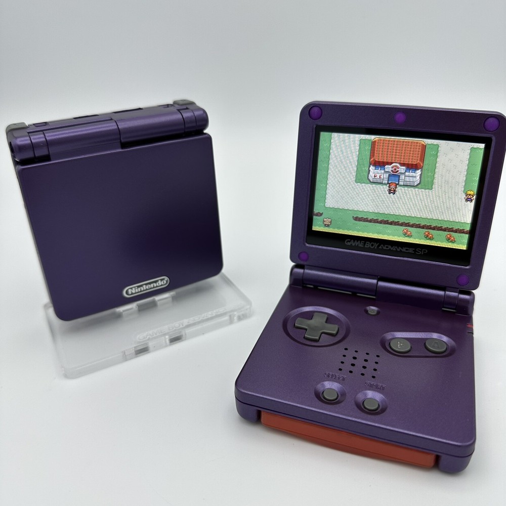 Gameboy Advance SP Purple AGS-001 or IPS *CHOOSE BUTTONS* Glass Lens New Battery
