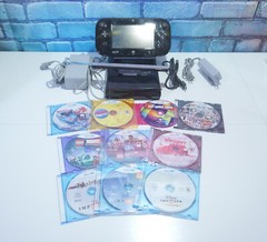 Nintendo Wii U 32GB Black Deluxe Console WUP-101(02) with Gamepad and 10 Games