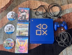 PS4 Days of Play Limited Edition 1TB CUH-2115B, WITH 3 GAMES – Very Good, Tested
