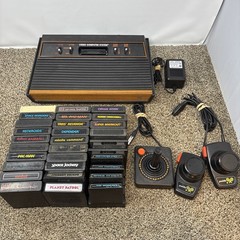 Atari 2600 System Bundle with Console, 30 Games, Joystick, Paddles, and More LOT