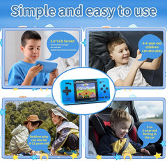 P30S Handheld Game Console for Kids – 220 Retro Games, 3.0” Screen, Rechargeable