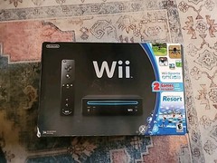 Nintendo Wii: Wii Sports + Wii Sports Resort Black !BOX ONLY! SEE PHOTOS READ