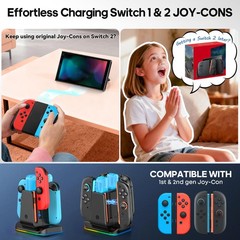 Switch 1/2 Controller Charger for Nintendo Switch 1/ OLED Joycon, Charging Do…