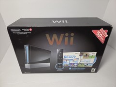 Nintendo Wii, Wii Sports, Resort And 4 Games, Black Console System Bundle