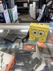 Nintendo Gameboy Advance SP SpongeBob Edition Console AGS-101 W/ Charger & Game