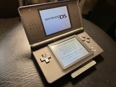 Nintendo DS Lite Cobalt Blue with Charger/Stylus/Cart Cover TESTED | FAIR COND