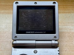 Nintendo Gameboy Advance SP AGS001 Metal Silver Handheld Console Parts or Repair