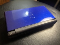 Nintendo DS Lite Cobalt Blue with Charger/Stylus/Cart Cover TESTED | FAIR COND
