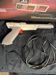 Nintendo NES Action Set Complete in Box, w Light Gun, 2 Controllers, Not Working