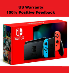 🔥 Nintendo Switch 32GB Game Console w/ 2 Neon Blue/Red JoyCon V2 Model FDX 2Day