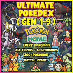 All Pokemon Gen 1-9 (1300+) Shiny/Non ✨ Max IV EV HOME Ready