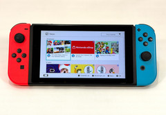 Nintendo Switch v1 Console Gaming System HAC-001 w/ Neon Red/Blue Joy-Cons