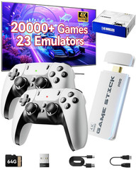 2026 Upgraded Retro Gaming Console, Retro Game Stick, 4K HD HDMI TV Game Stick,