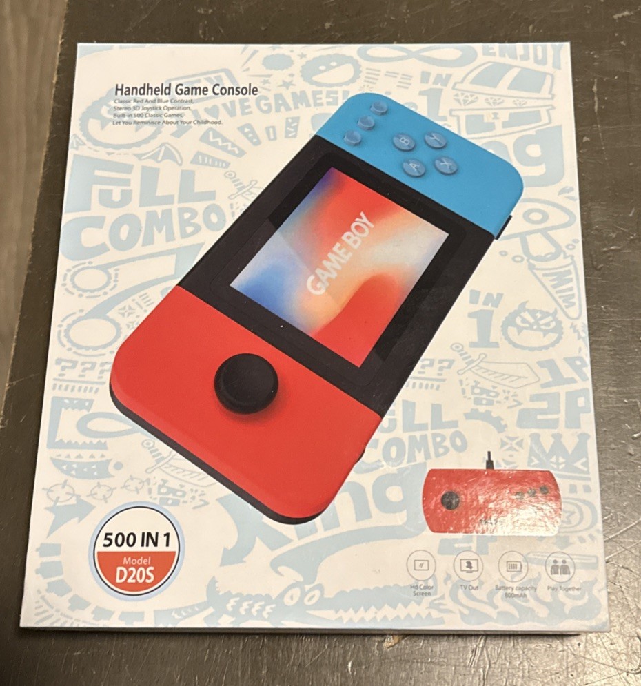 💥500-in-1 Retro Handheld Classic Video Games. Brand New Unopened.