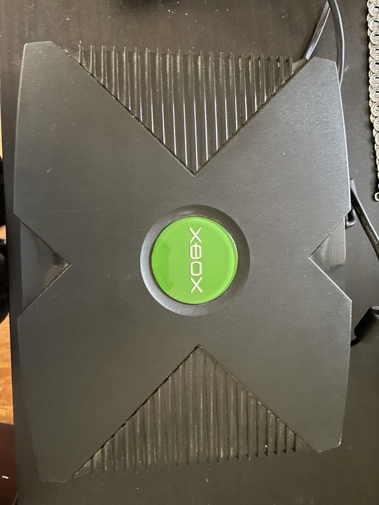 Microsoft Xbox Original Console Black/Green Logo w/ Wired Controller NTSC-U/C