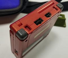 Nintendo GBA SP Gameboy AGS-001 Flame Red w/ Charger, Game, Case – Works Tested