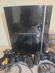 Sony Playstation 3 CECHL01 PS3 Console Bundle W 2 Controllers W 15 Games Tested