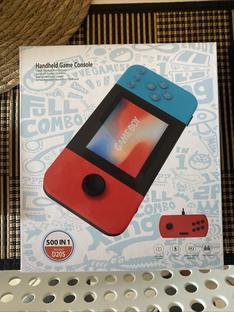 500-in-1 Retro Handheld Game Console Player Classic Video Games Portable recharg