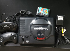 Sega Genesis Model 1601 Console w/ 2 Controllers + Cords, AV Cable, Sonic 2 A2