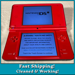 Nintendo DSi XL 25th Anniversary Super Mario Red Handheld UTL-001 Tested W Game!