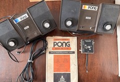 Vintage Atari Pong And Super Pong Game Console, Untested, No Power Cable