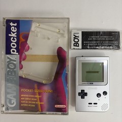CLEAN Nintendo Game Boy Pocket Silver Handheld MGB-001 Complete Box CIB Tested