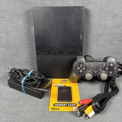 PlayStation 2 Slim SCPH-70012 Black Console w/ Cables – Tested, READ DESCRIPTION