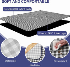 Picnic Blanket Outdoor Extra Large Picnic Mat 80″X60″ Camping Blanket Beach Blan