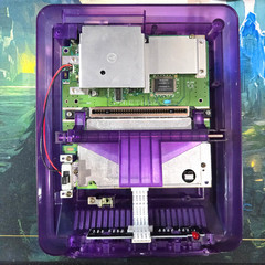 Nintendo Super Famicom Entertainment System 1CHIP-02 Transparent Purple Console