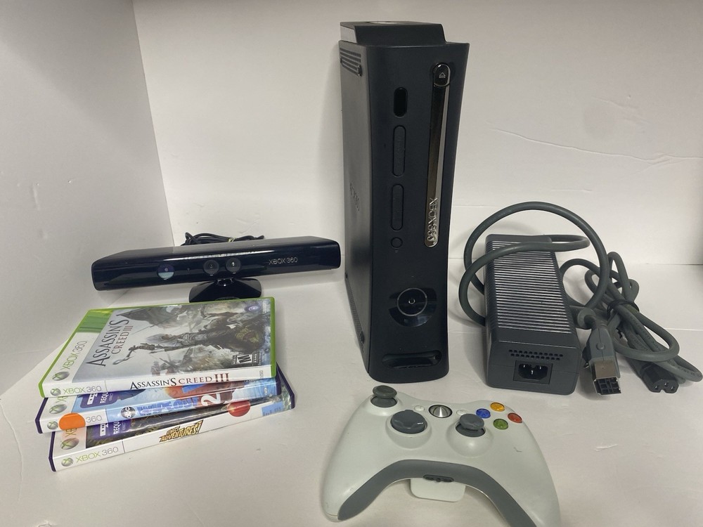 Xbox 360 Elite Bundle | Black 120GB | Tested | Games & Controller | Microsoft