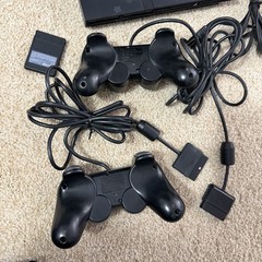 Sony PlayStation 2 Slim w/ Controllers, Games, and Cables [TESTED/WORKS]