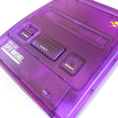 Nintendo Super Famicom Entertainment System 1CHIP-02 Transparent Purple Console