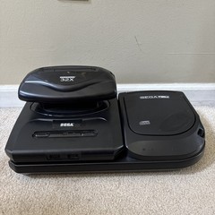 Tower of Power Sega Genesis Model 2 Console Sega CD & 32X Boxes Cables Tested