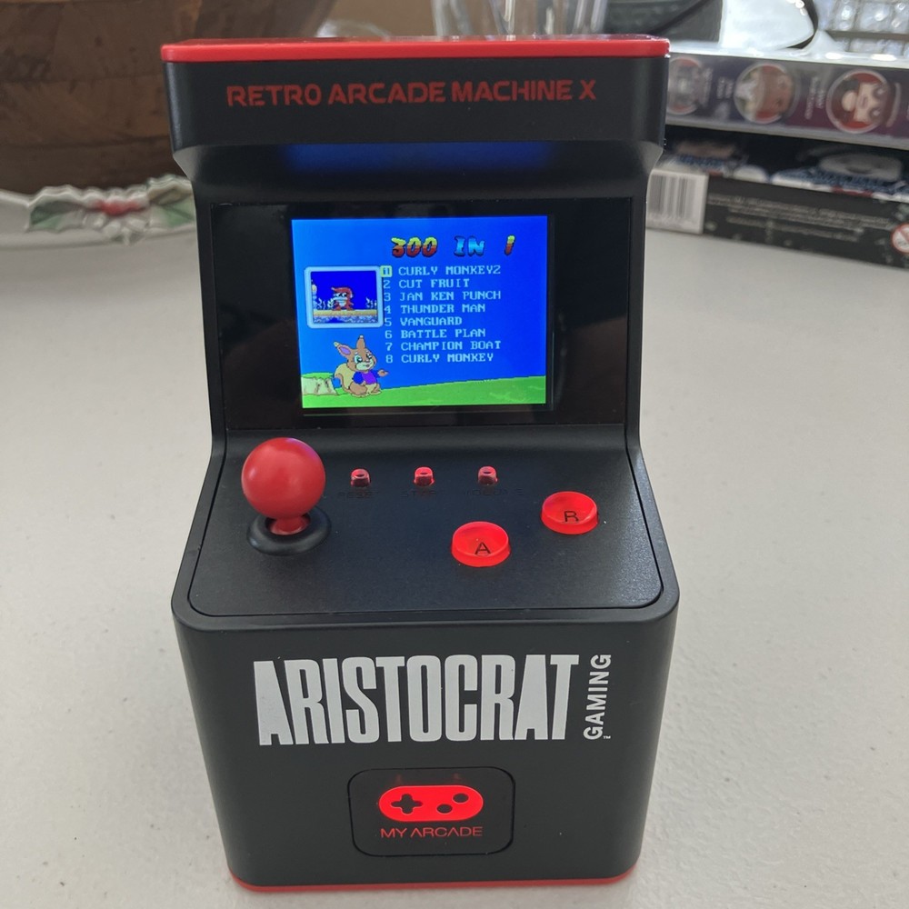 My Arcade Retro Machine X Mini Game Cabinet 300 Games DGUN-2593 Aristocrat Logo