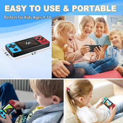 Consola de Videojuegos Retro Portatil para Ninos 139 Juegos 32 Bit Azul Rojo